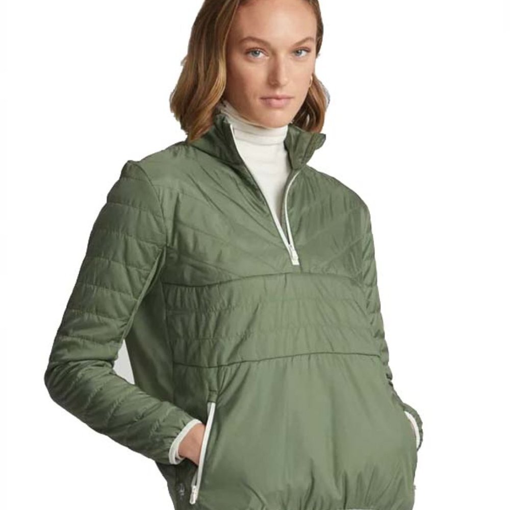 NWT RLX Ralph Lauren Women's Golf Quilted Hybrid Quarter-Zip Pullover Jacket